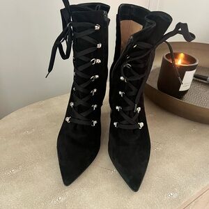 Gianvito Rossi Black Lace-Up Women's Boots